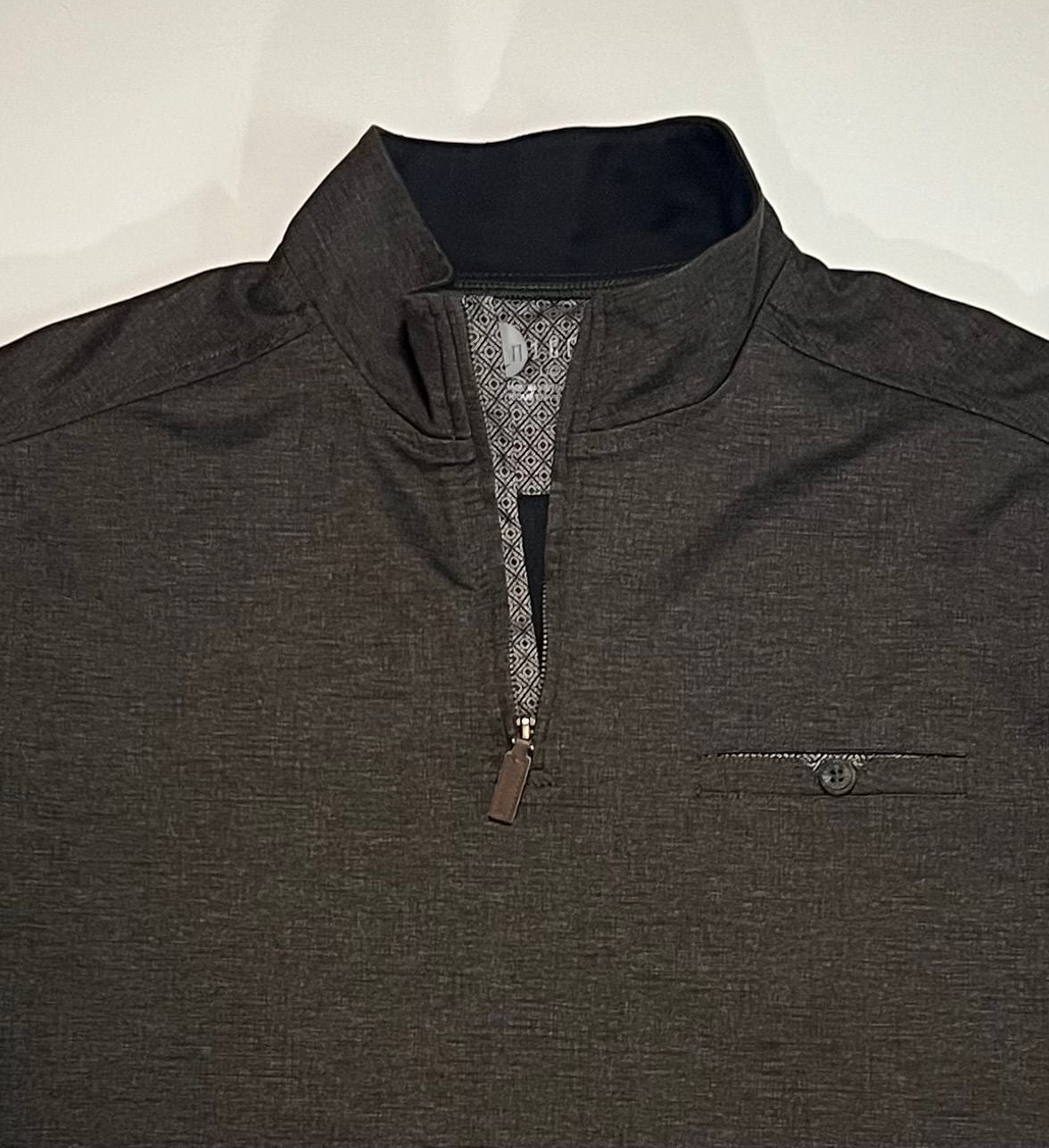 Nicoby Men's Quarter-Zip Pullover With Button Chest Pocket, Size Large